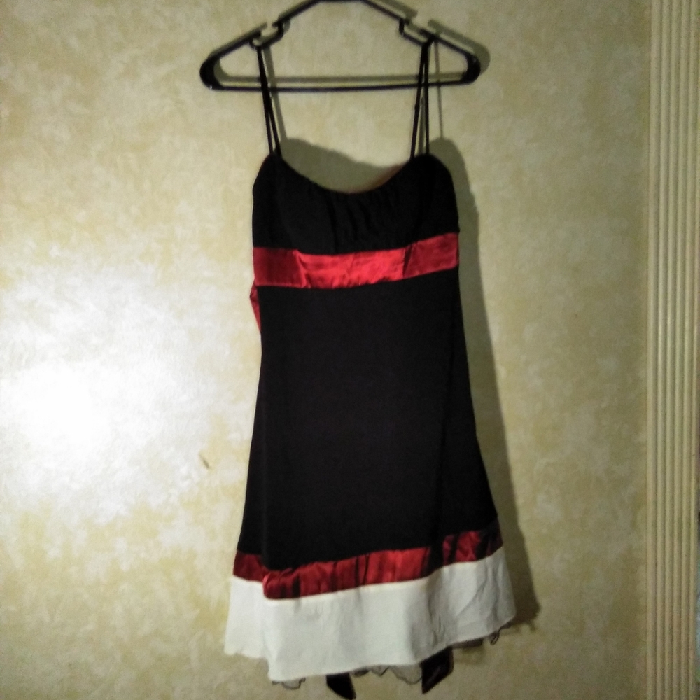 Dress, Trixxi, Large, Black/White/Red
